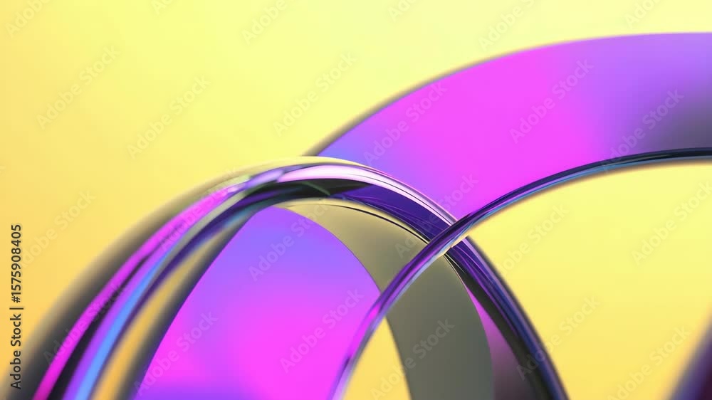Poster abstract curved forms create a visually striking design, using colorful transparent elements to capt