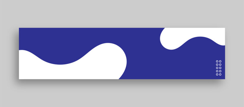 white and blue color abstract linkedin banner design