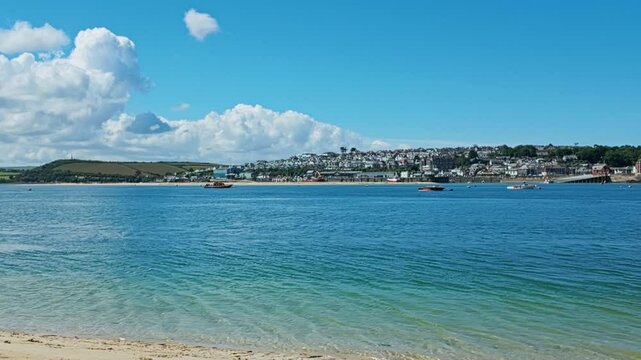 View from Daymer Bay of Padstow, Cornwall, UK