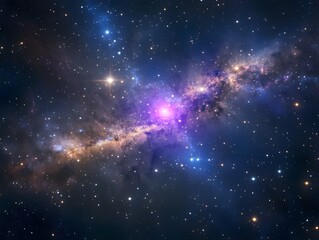 Obraz premium Cosmic Nebula Starfield Galaxy Space Background