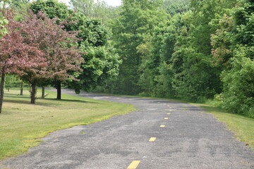 The bike path in summer, Montmagny, Québec, Canada