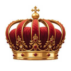 golden crown isolated on white