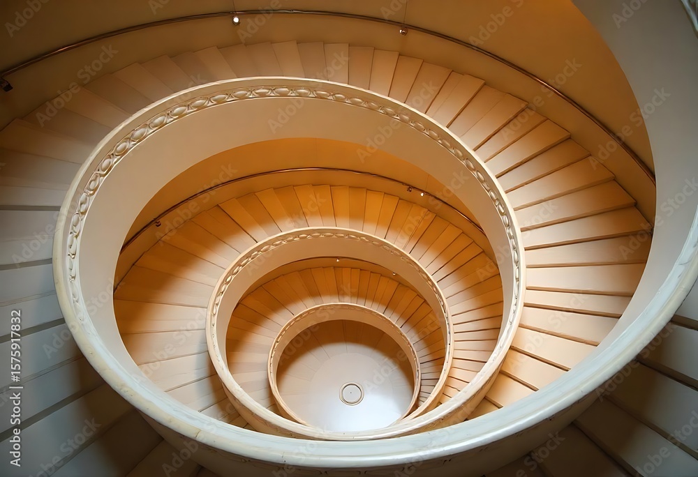 Poster generative ai elegant winding staircase architectural abstract perspective