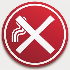 Obraz premium 'No Smoking Area' icon in a modern flat style. Ideal for public spaces, offices, hospitals, schools, and transport areas. Perfect for signs, posters, websites, and apps to promote smoke.