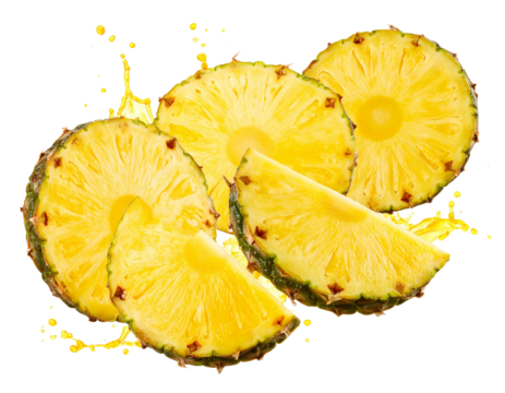 Watercolor Illustration of Pineapple with Leafy Top – Transparent PNG