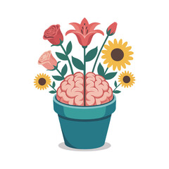 Creative flat style vector collection for Positive Thinking Day showing concepts like thought transformation, optimistic mindset, peace, gratitude, and personal growth ideas