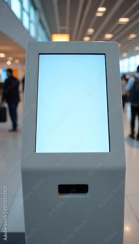 Poster generative ai interactive digital kiosk empty display modern lobby