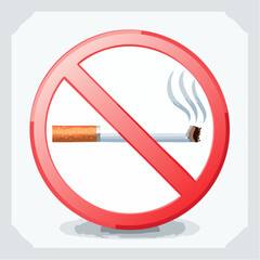喫煙禁止マークのシンプルアイコン