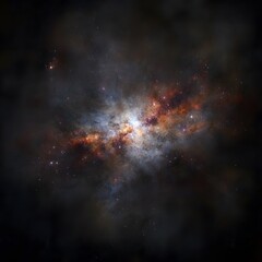 Fototapeta premium Cosmic Nebula Space Galaxy Starscape, Vibrant Colors and Celestial Dust