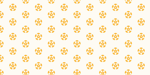 Simple seamless pattern with a combined motif of three flowers