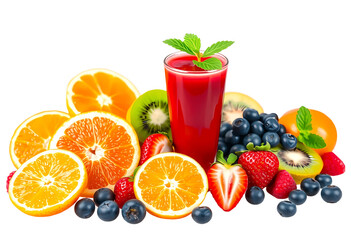 fruit juice isolated on white