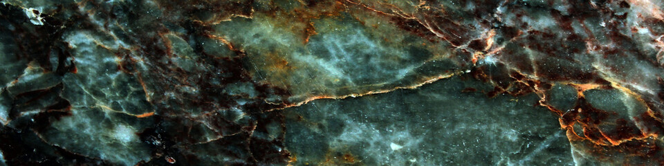 Black and teal marble tiles seamless texture, 3D illustration