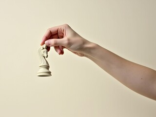 female hand holding a key