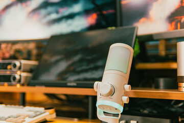 Cinematic minimalist workspace with natural light and wood textures