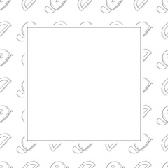 construction frame. doodle construction tool square frame. hand drawn construction frame background. construction tool background