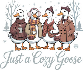 Just a cozy goose t-shirt design © Nusrat