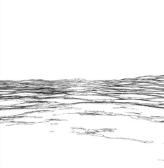 simple line art water  white background