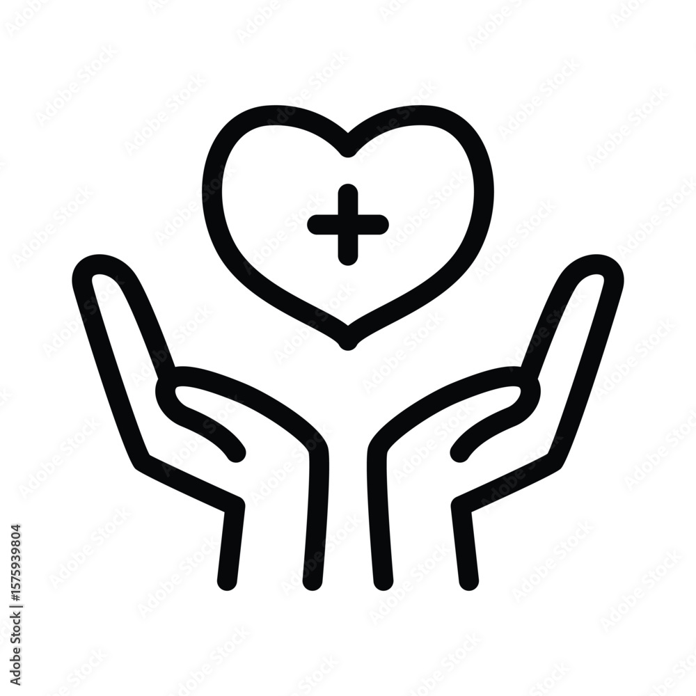 Poster healthcare outline icon vector design good for web or mobile app