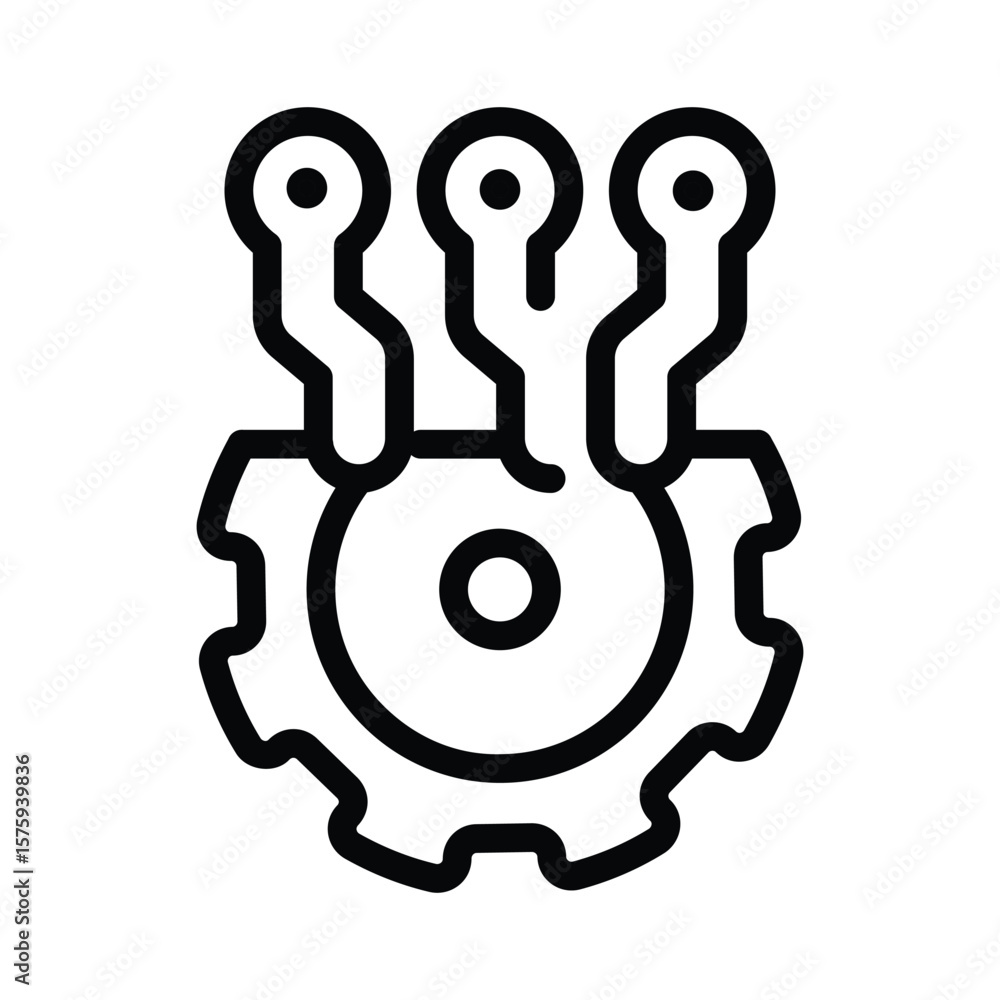Poster technology outline icon vector design good for web or mobile app