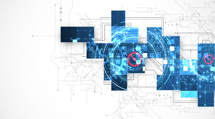 Obraz premium Abstract background. Scientific and technological concept. Square art. Vector