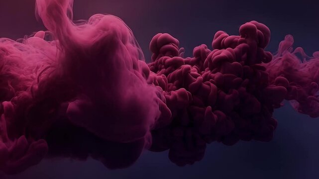 Relaxing fluid loop backgrounds with rich maroon smoke in dense motion