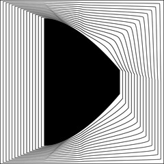 Naklejka premium Square line frame blend effect. Technology concept design