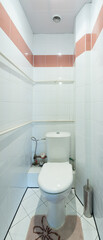 Small Simple Bathroom Interior with White Toilet