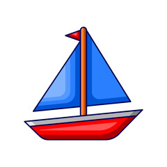 Boat Vector Icon Illustration Isolated on White Background
