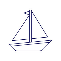 Boat Vector Icon Illustration Isolated on White Background