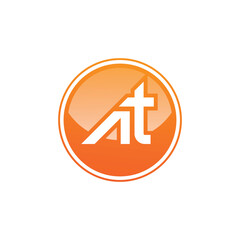 at letters abstract logo modern style