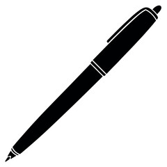 Naklejka premium Black pen silhouette
