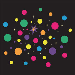 Dynamic International Dot Day vector set with dot spiral motions, geometric shapes, smiling dot faces, floating bubbles, and pathways representing imagination and artistic expression.