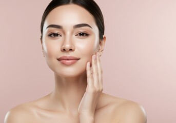 Portrait of a young woman with perfect skin