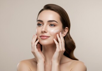 Portrait of a young woman with perfect skin