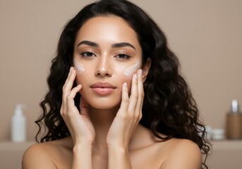 Portrait of a young woman with perfect skin