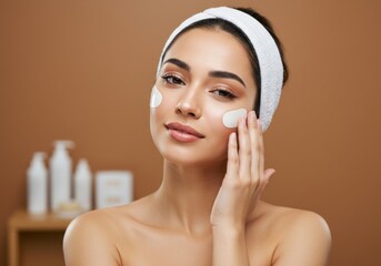 Portrait of a young woman with perfect skin