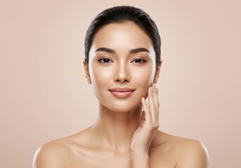 Portrait of a young woman with perfect skin