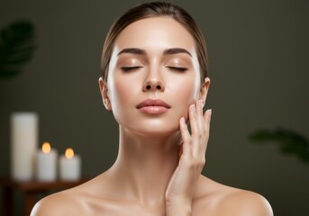 Portrait of a young woman with perfect skin