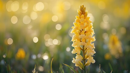 Close-Up Shot of Eastern Tongue Orchid in a Field