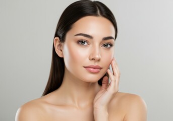 Portrait of a young woman with perfect skin