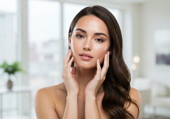 Portrait of a young woman with perfect skin