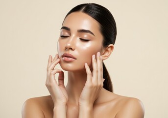 Portrait of a young woman with perfect skin