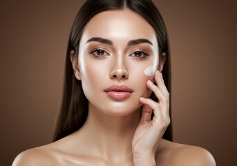 Portrait of a young woman with perfect skin
