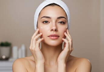 Portrait of a young woman with perfect skin