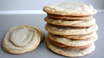 Delicious Stack of Homemade Sugar Cookies