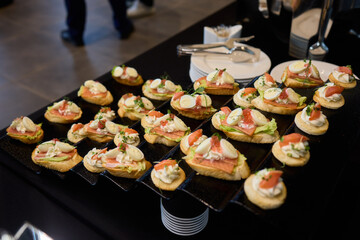 An Elegant Assortment of Gourmet Desserts and Savory Snacks Beautifully Arranged on Table