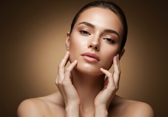 Portrait of a young woman with perfect skin