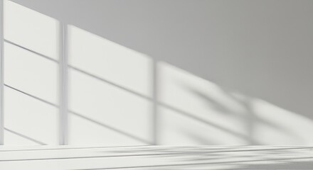 white room with a window shadow