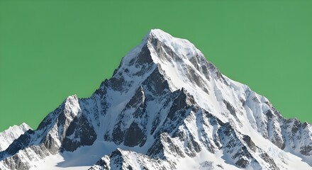 Icy Mountain Isolated on Studio Screen