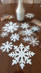 Homemade Winter Snowflakes Crafts